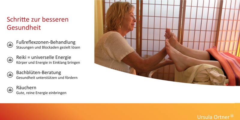 Ursula Ortner - Reiki, Fußreflexzonen
